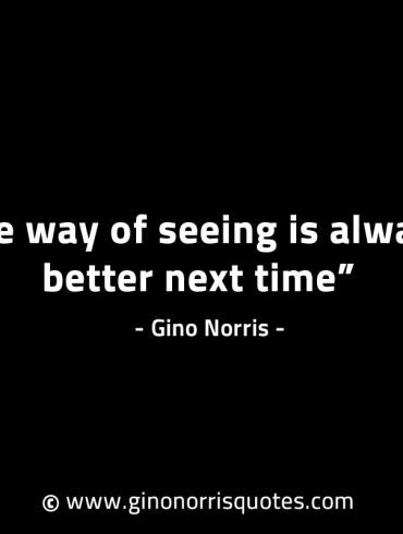 The way of seeing is always better next time GinoNorrisINTJQuotes