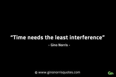 Time needs the least interference GinoNorrisINTJQuotes