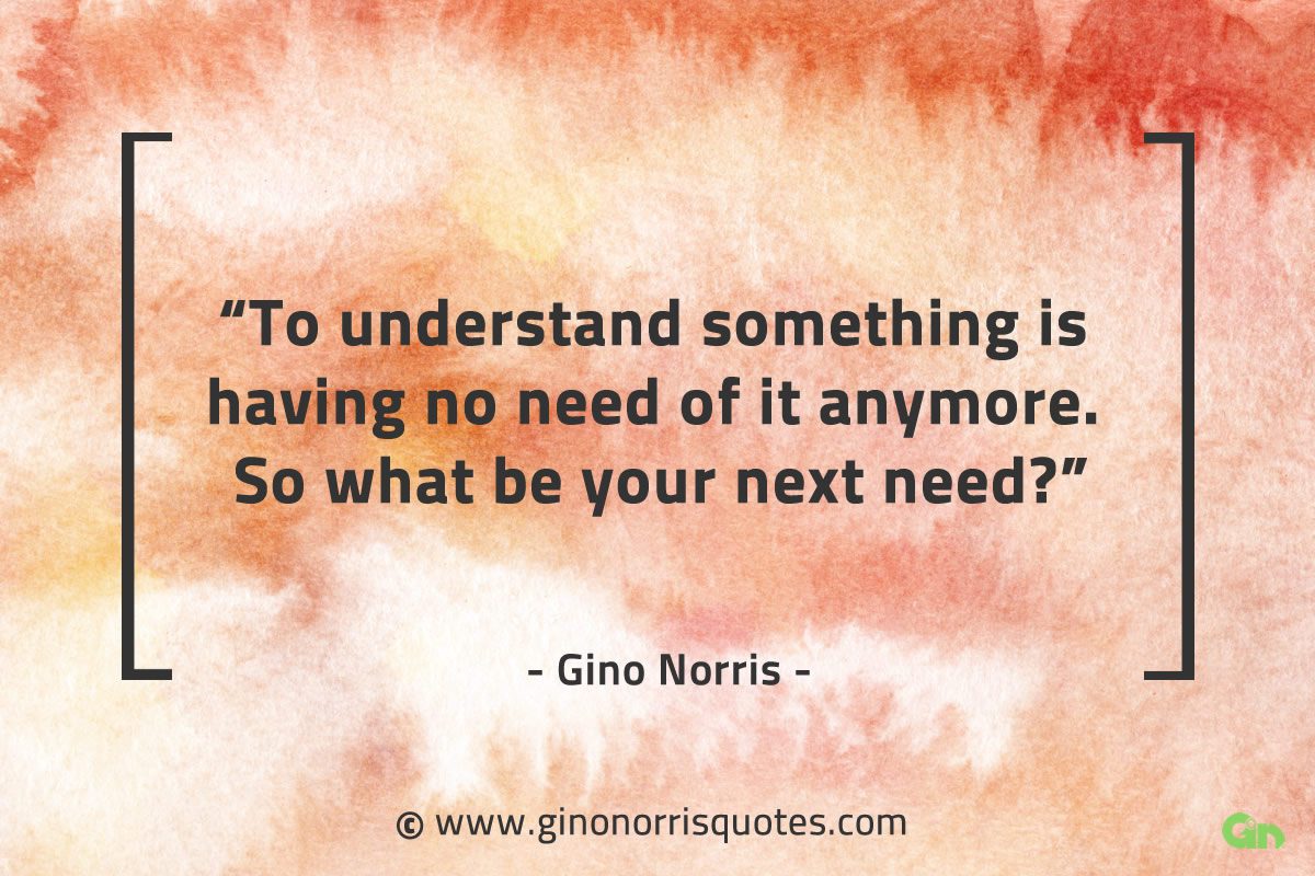 To understand something is having no need GinoNorrisQuotes