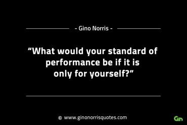 What would your standard of performance be if GinoNorrisINTJQuotes