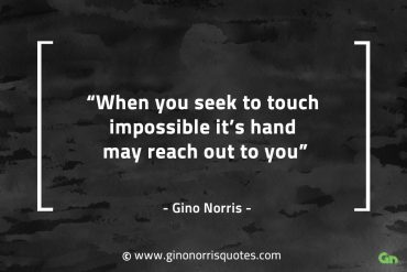 When you seek to touch impossible GinoNorrisQuotes