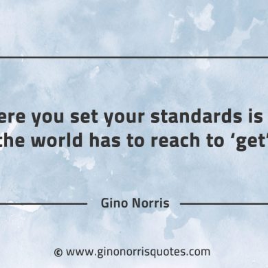 Where you set your standards GinoNorrisQuotes