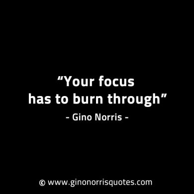 Your focus has to burn through GinoNorrisINTJQuotes