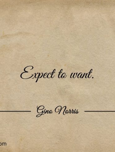 Expect to want ginonorrisquotes