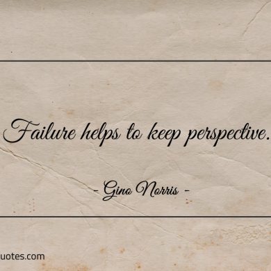 Failure helps to keep perspective ginonorrisquotes