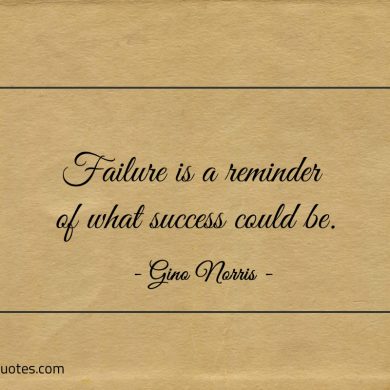 Failure is a reminder of what success could be ginonorrisquotes