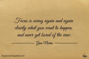 Focus is seeing again and again clearly ginonorrisquotes