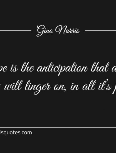 Hope is the anticipation ginonorrisquotes