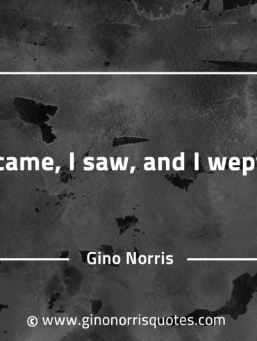 I came I saw and I wept GinoNorrisQuotesINTJQuotes