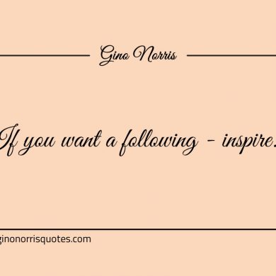 If you want a following inspire ginonorrisquotes