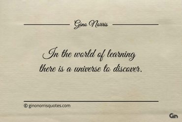 In the world of learning ginonorrisquotes