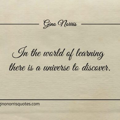 In the world of learning ginonorrisquotes