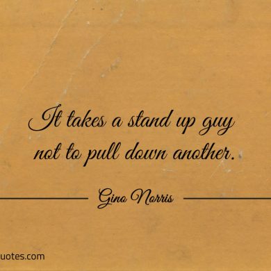 It takes a stand up guy ginonorrisquotes