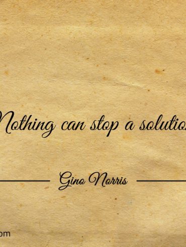 Nothing can stop a solution ginonorrisquotes