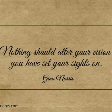 Nothing should alter your vision ginonorrisquotes