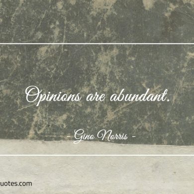 Opinions are abundant ginonorrisquotes