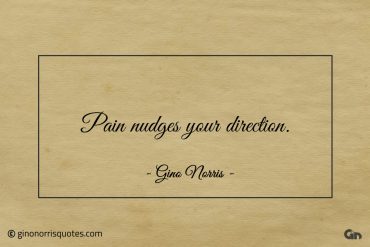 Pain nudges your direction ginonorrisquotes