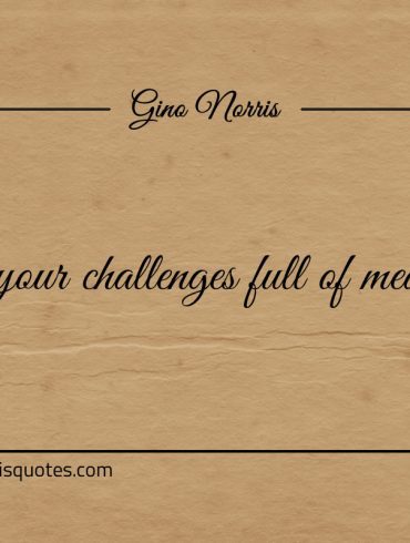 Set your challenges full of meaning ginonorrisquotes