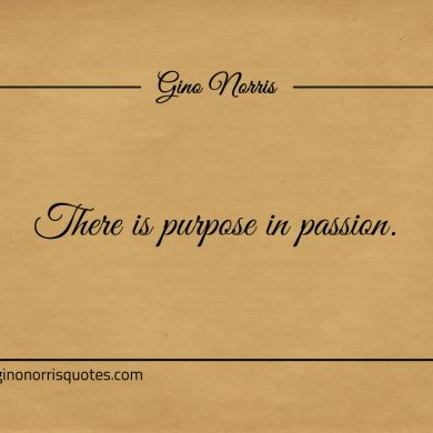 There is purpose in passion ginonorrisquotes