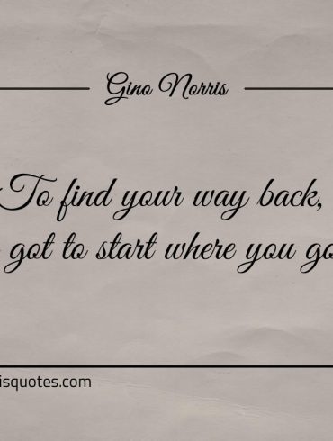 To find your way back ginonorrisquotes