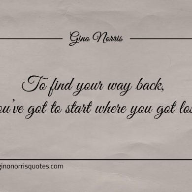 To find your way back ginonorrisquotes