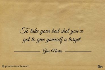 To take your best shot ginonorrisquotes