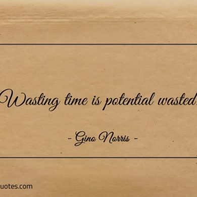 Wasting time is potential wasted ginonorrisquotes