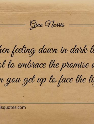 When feeling down in dark times ginonorrisquotes