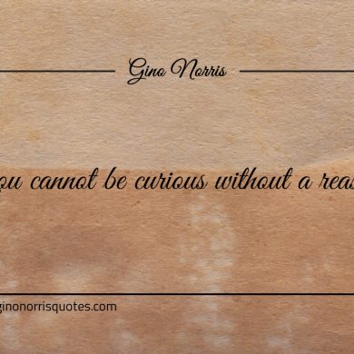 You cannot be curious without a reason ginonorrisquotes