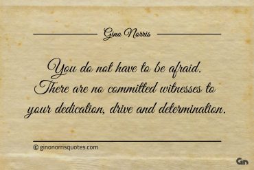 You do not have to be afraid ginonorrisquotes