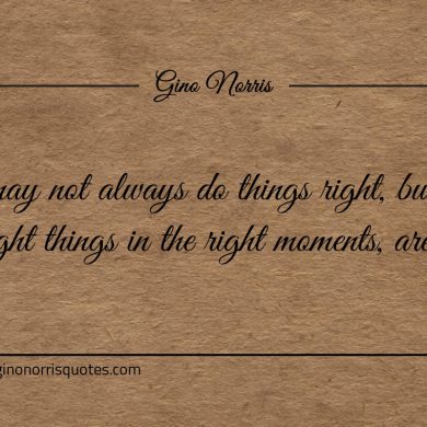 You may not always do things right ginonorrisquotes