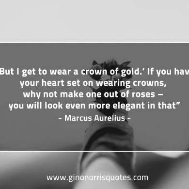 But I get to wear a crown of gold MarcusAureliusQuotes