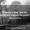 Conceal a flaw MarcusAureliusQuotes