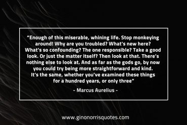 Enough of this miserable whining life MarcusAureliusQuotes