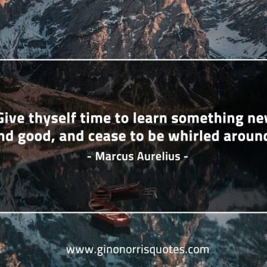 Give thyself time to learn something MarcusAureliusQuotes