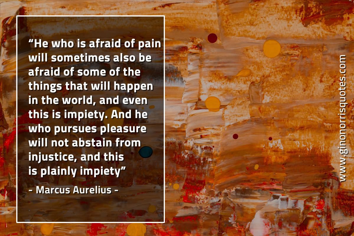 He who is afraid of pain MarcusAureliusQuotes