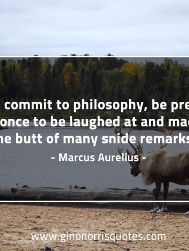 If you commit to philosophy MarcusAureliusQuotes