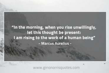 In the morning when you rise unwillingly MarcusAureliusQuotes