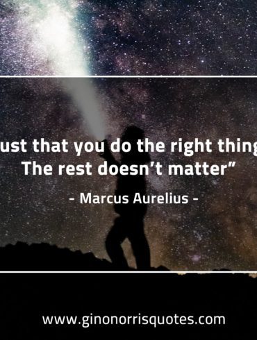 Just that you do the right thing MarcusAureliusQuotes