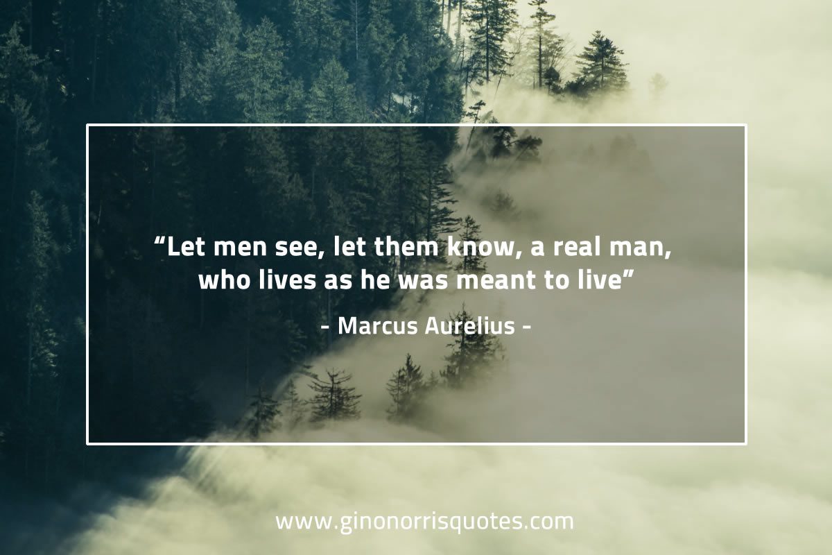 Let men see let them know a real man MarcusAureliusQuotes