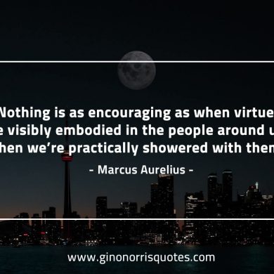 Nothing is as encouraging as when virtues MarcusAureliusQuotes