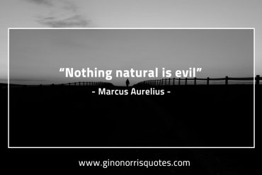 Nothing natural is evil MarcusAureliusQuotes