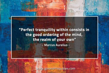 Perfect tranquility within consists MarcusAureliusQuotes