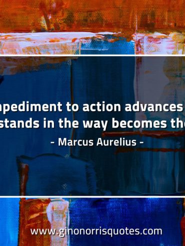 The impediment to action advances action MarcusAureliusQuotes