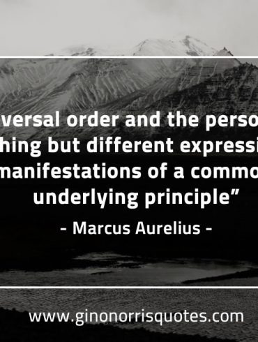 The universal order and the personal order MarcusAureliusQuotes