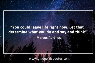 You could leave life right now MarcusAureliusQuotes