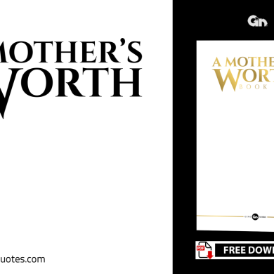 A Mothers Worth BW